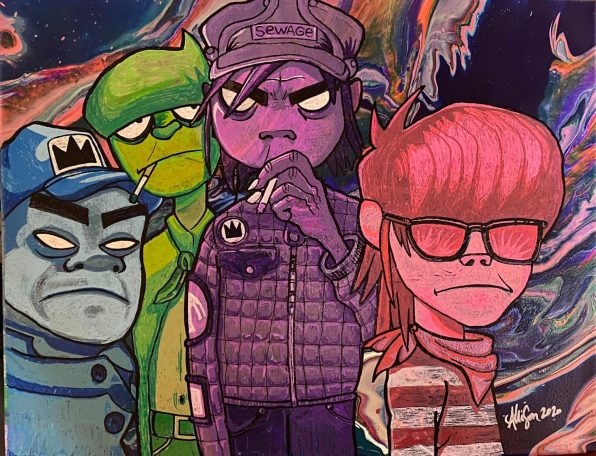 Image of the cartoon band Gorillaz
